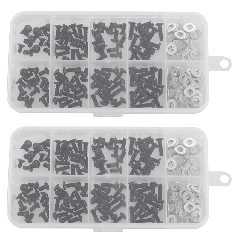 Screws Box Set for 1/10 HSP Traxxas Tamiya HPI Kyosho D90 SRC10 Remote Control RC Car Parts 320pcs