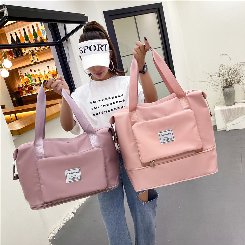 ✅ [SG] Foldable Expandable Multifunction Travel Bag/ Duffle Bag/ Tote Bag/ Shopping Bag/ Gym Yoga Sports Bag/ Large Capacity Folding Bag/ Unisex Shoulder Duffle Bag/ Hand Carry Luggage