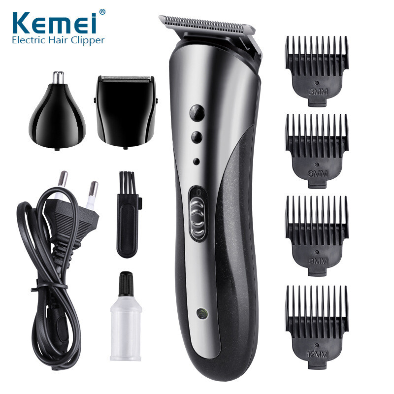 Kemei hair clipper for men 3 in 1 Electric Shaver Hair Trimmer Rechargeable Electric Nose Ear Hair Clipper Professional Beard Razor Machine electric razor for haircut on sale KM-1407