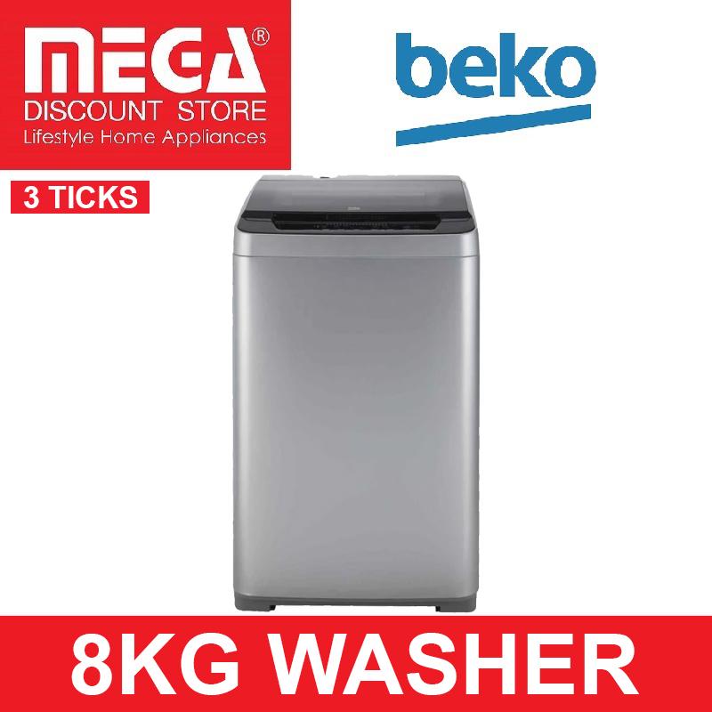 BEKO BTU8086S 8KG TOP LOAD WASHER (3 TICKS)